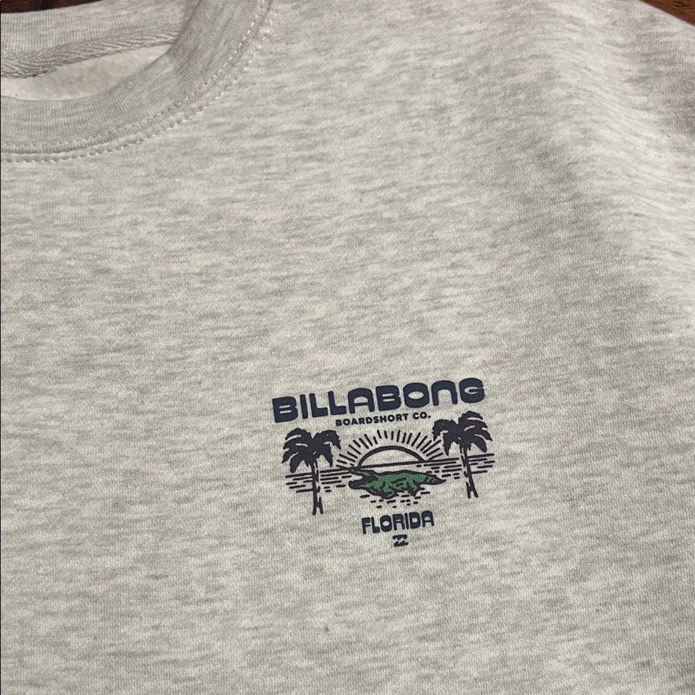 Billabong Florida Crewneck Sweatshirt | Heather Gray | L | NWT - Picture 3 of 5